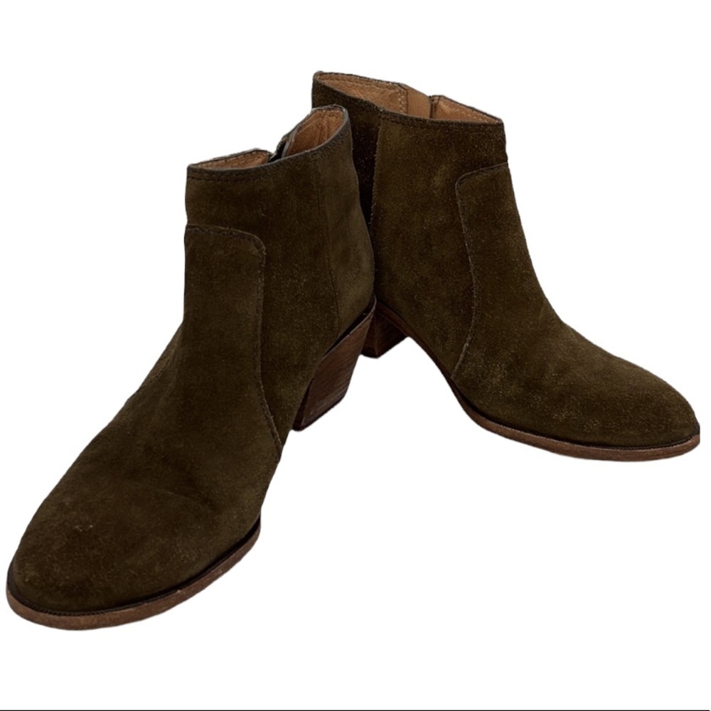 Madewell Brown Suede Janice Ankle Booties